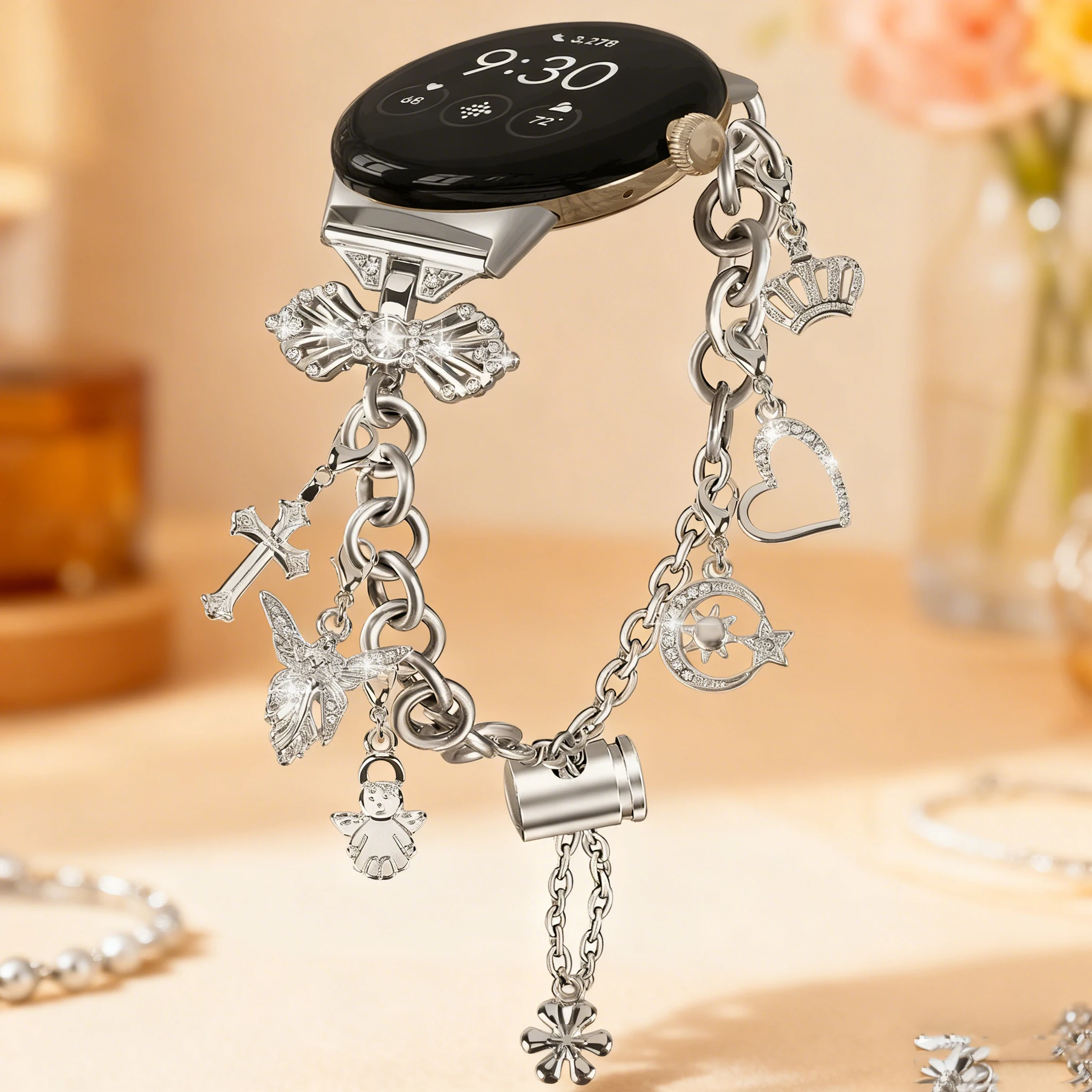 حزام من الفولاذ المقاوم للصدأ لساعة جوجل بيكسل 4 سوار أنيق للسيدات أشرطة معدنية ماسية لساعة بيكسل 1 2 3 4 أشرطة