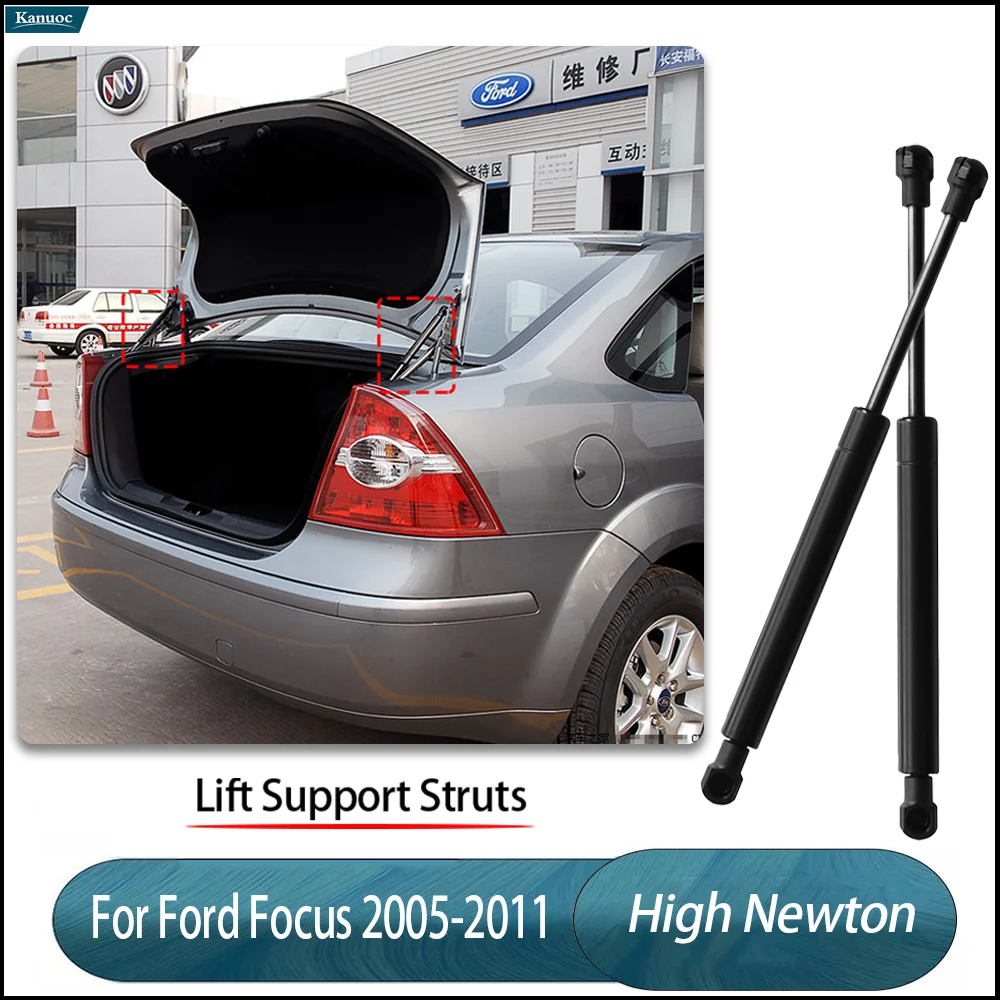 For Ford Focus Sedan 2000-2004 Trunk Boot Gas Struts Shocks Lift Supports with Spoiler Replace XS41F406A10AF 4130