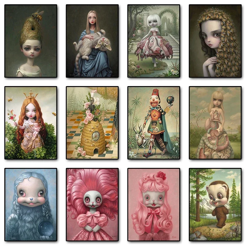 Mark Ryden Classic Artwork Cute Childish Weird Poster Prints Fantasy Surrealism Canvas Painting Wall Picture for Room Home Decor