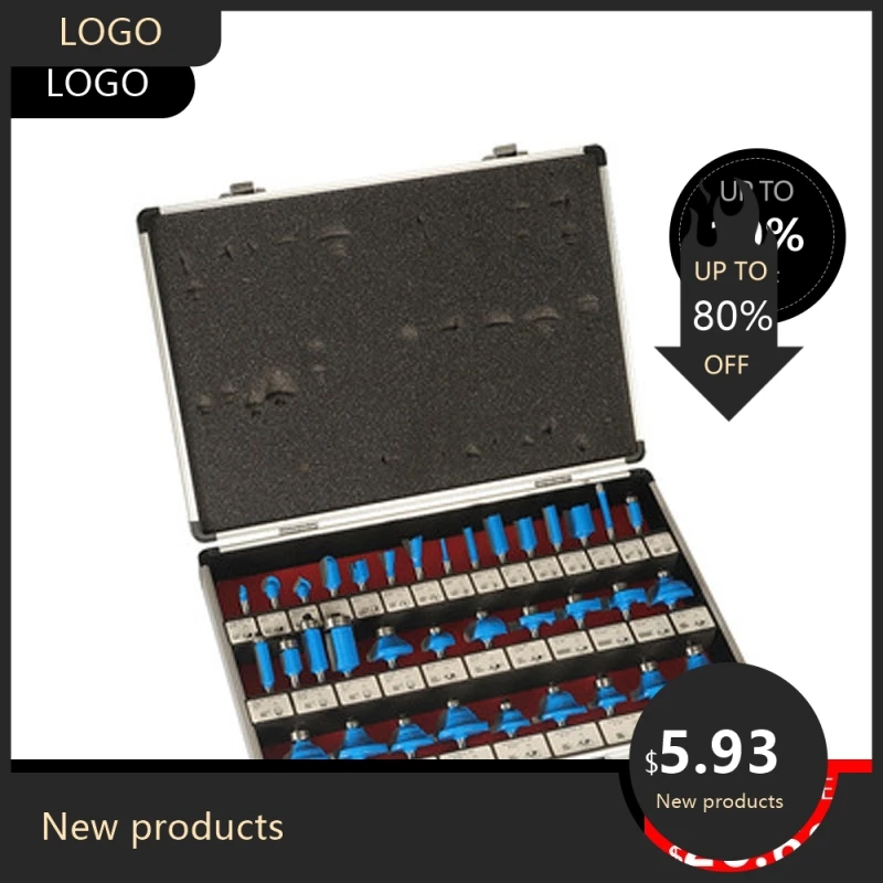 

8480 808080 NEW 35PC 8mm Shank Tungsten Carbide Router Bit Set Wood Woodworking Cutter Trimming Knife Forming Mil