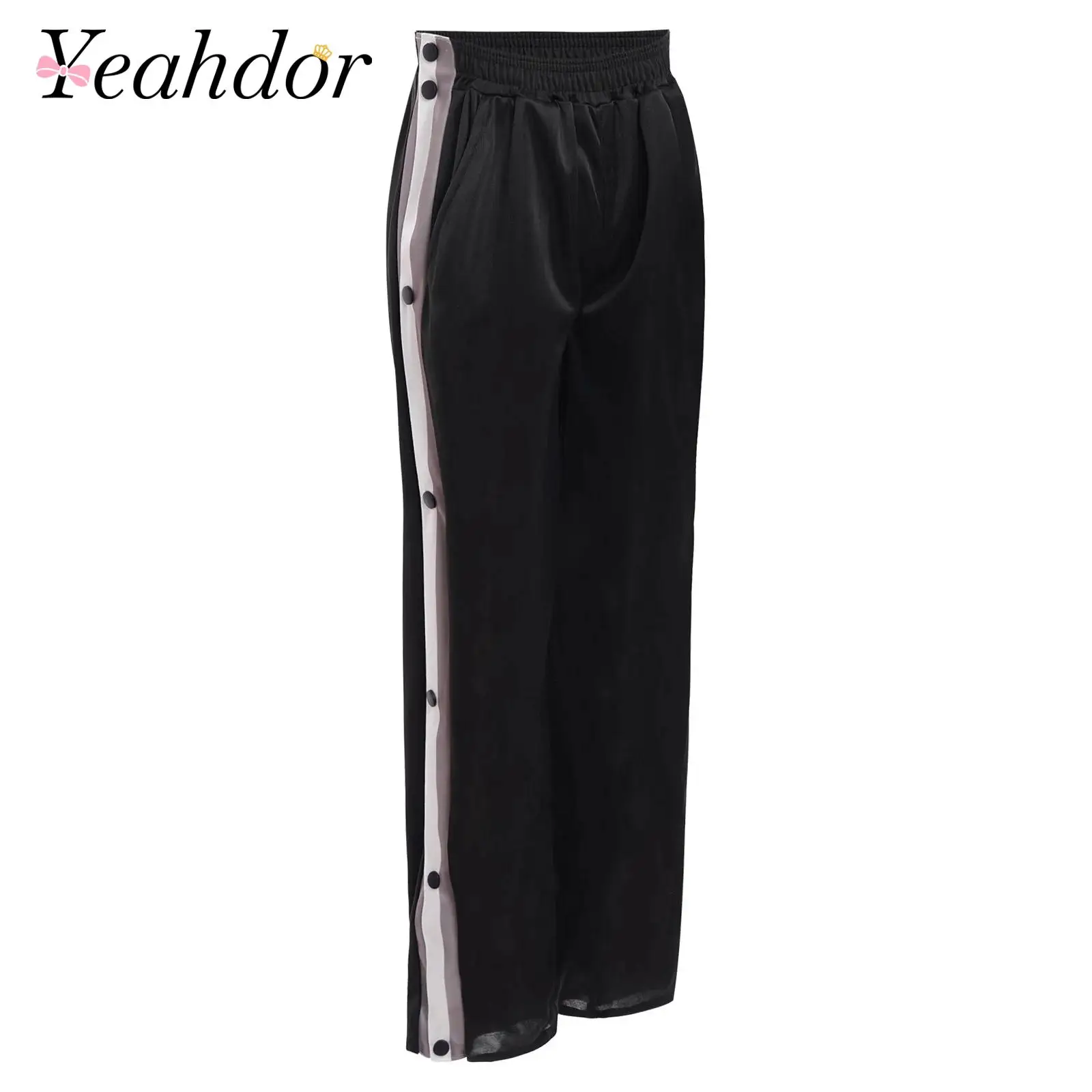 Pantalones de chándal poscirugía para niños, pantalones de baloncesto para niños y niñas, pantalones rasgados con botón dividido, pantalones para correr y trotar, pantalones de entrenamiento