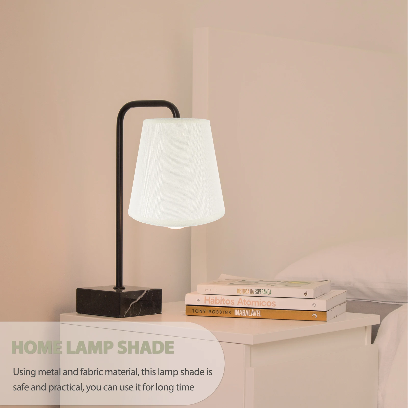 

Fabric Lampshade Clip on Table Lamp Shade Ch Wall Cover Home Decorative Cloth Light Yellow Braided Edge for Bedroom