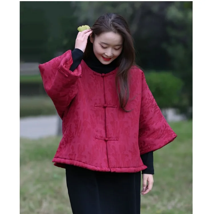 

Retro Floral Embroidery Cotton Linen Jaet Button up Warm Ethnic Sle Coat Large Size Cotton Clothes Cotton Linen Cotton Pa...