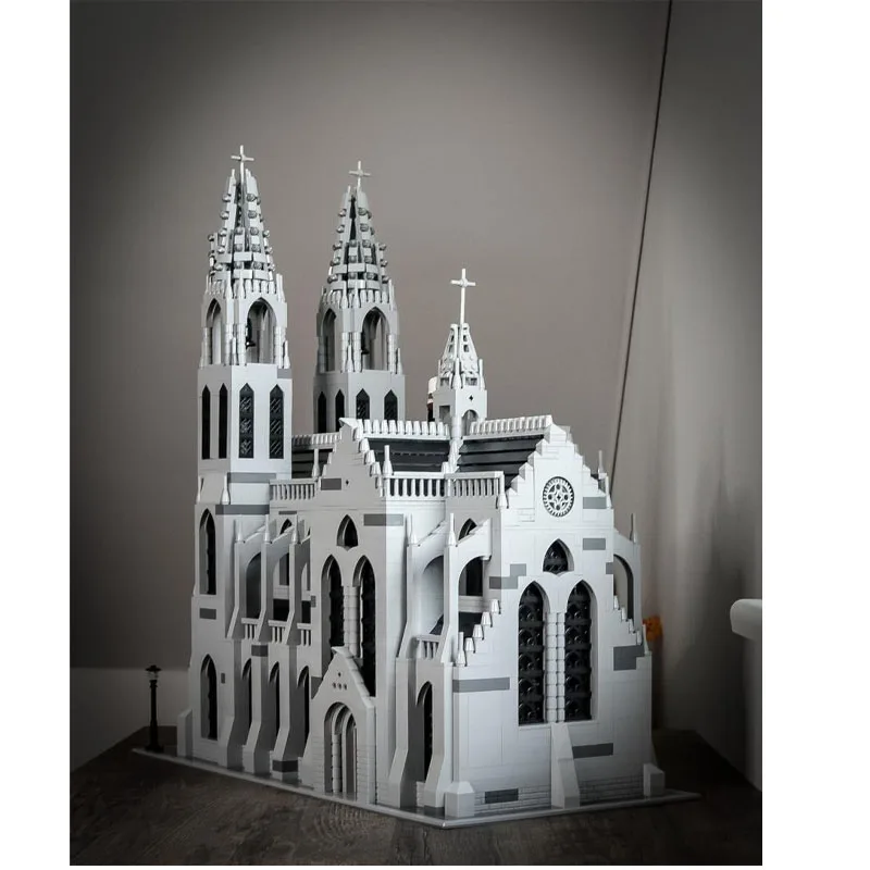 

MOC-148170 Готический собор, вид на улицу, строительные блоки, модель 3997, деталиMOC, креативные строительные блоки для мальчиков и детей на день рождения, игрушка