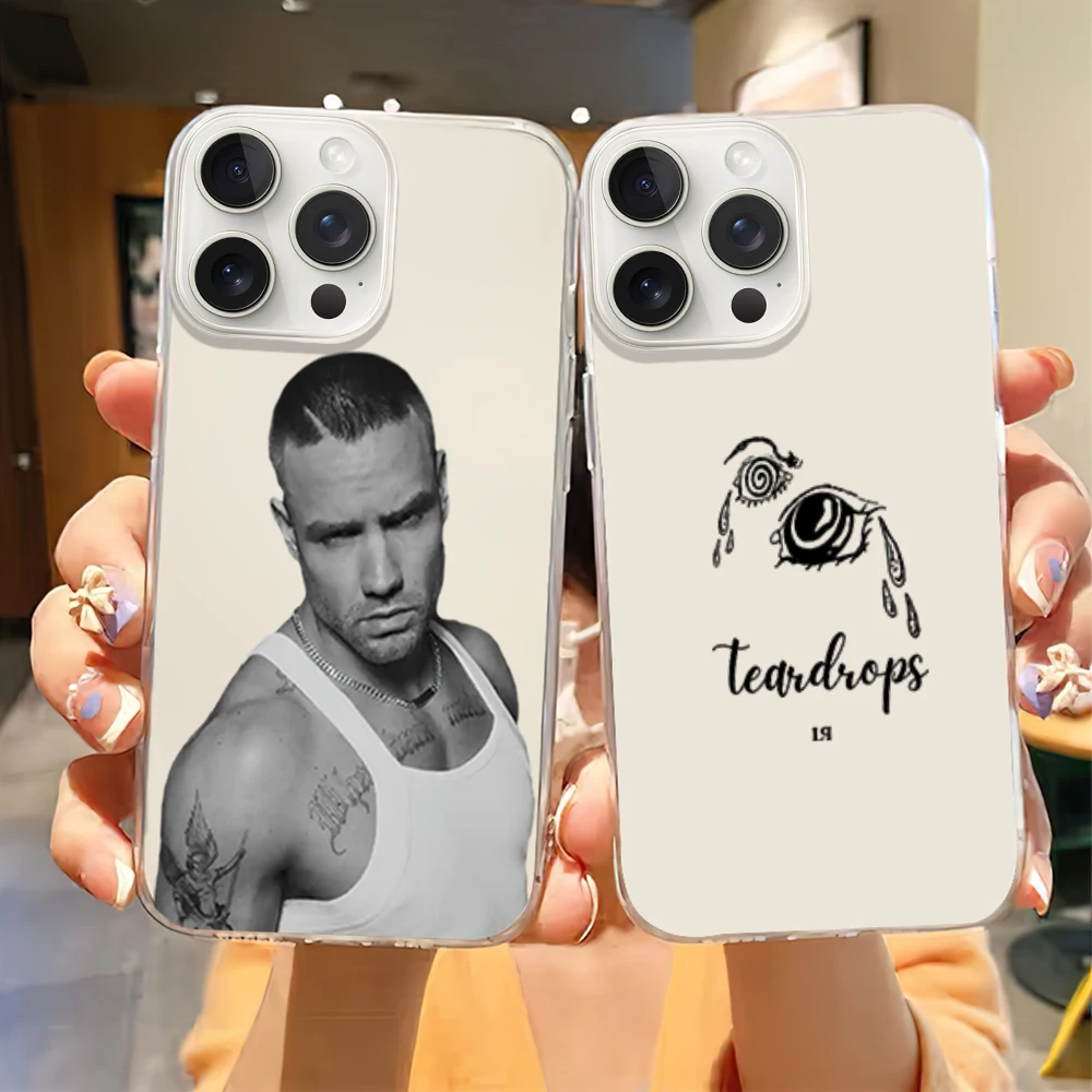 Singer L-Liam P-Payne Teardrops Phone Case for iPhone 12 11 13 14 15 16 Max Pro Plus Transparent Soft Shell