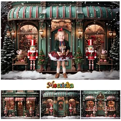 Mocsicka Christmas Toy Store Backdrop Kids Portrait Photography Props Adult Children Xmas Snow Candy House Background Studio