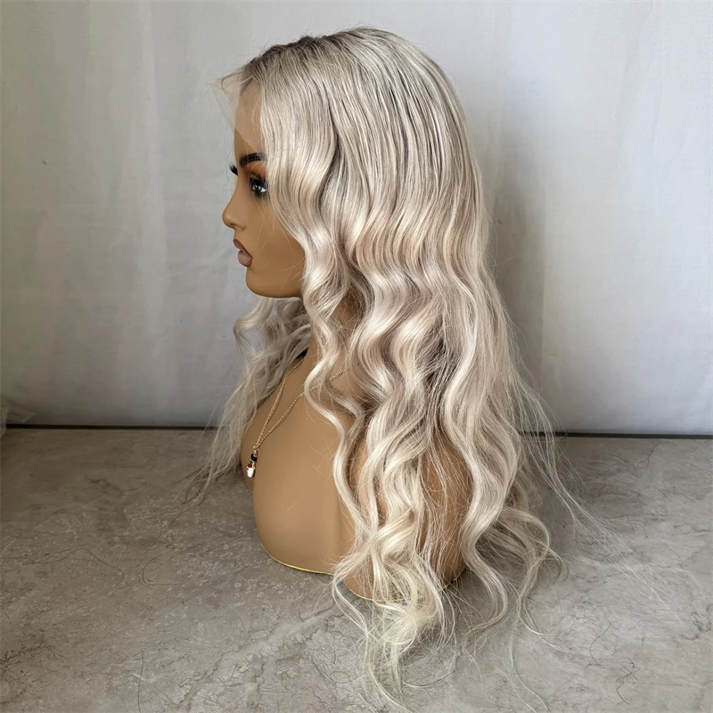 

Новинка 2026: 100% натуральные парики из человеческих волос, омбре, платиновый блонд, необработанные индийские волосы, парик с полной сеткой, HD, реалистичный прозрачный парик SkinWig