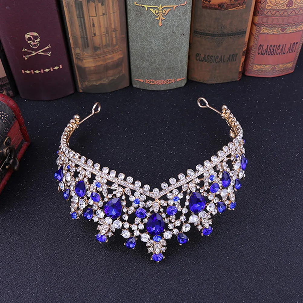 

Delicate Rhinestone Crown Headband for Women Bridal Wedding Headdress Elegant Zircon Alloy Hair Band Bride Bridesmaid Flower