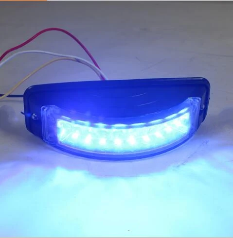 Lampu Peringatan Strobo Dudukan Permukaan Mobil Super Terang 8Led, Lampu Darurat Led Cermin dengan Braket Tipe "L", Tahan Air