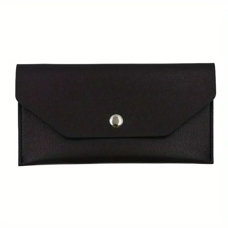 

PU Leather Cash Envelope Wallet, Reusable Cash Envelope Wallet for Money Distribution, Minimalist Solid Color Long Wallet