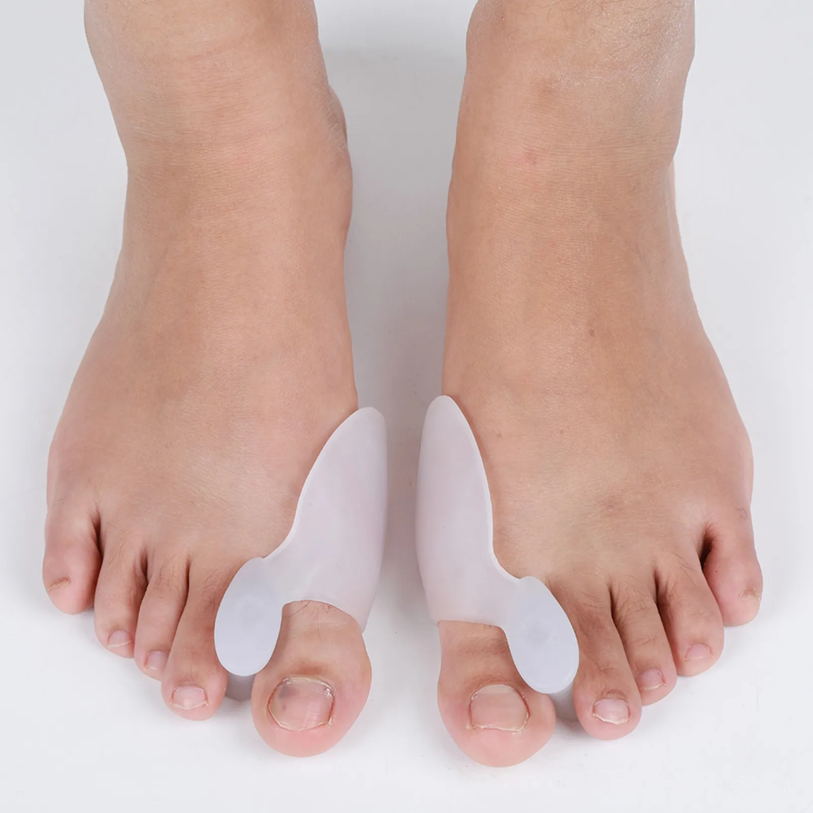 Two hallux valgus care, silicone thumb valgus 1 pair   Lycra cloth thumb valgus elastic band 1