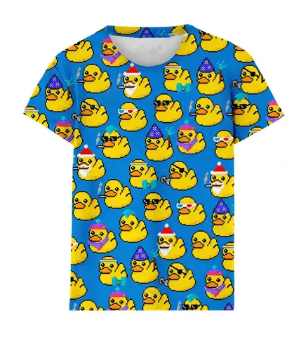 New Funny Duck T-Shirts 3D Print Men's Women Short Sleeve T Shirt Oversized Streetwear Casual Tees Harajuku Tops Unisex Clothing