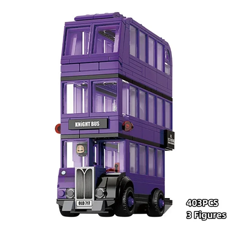 In Stock 419pcs Harry Magical World of Wizards The Knight Bus Purple Triple-decker 75957 Building Blocks Set Compatible Kids Bri