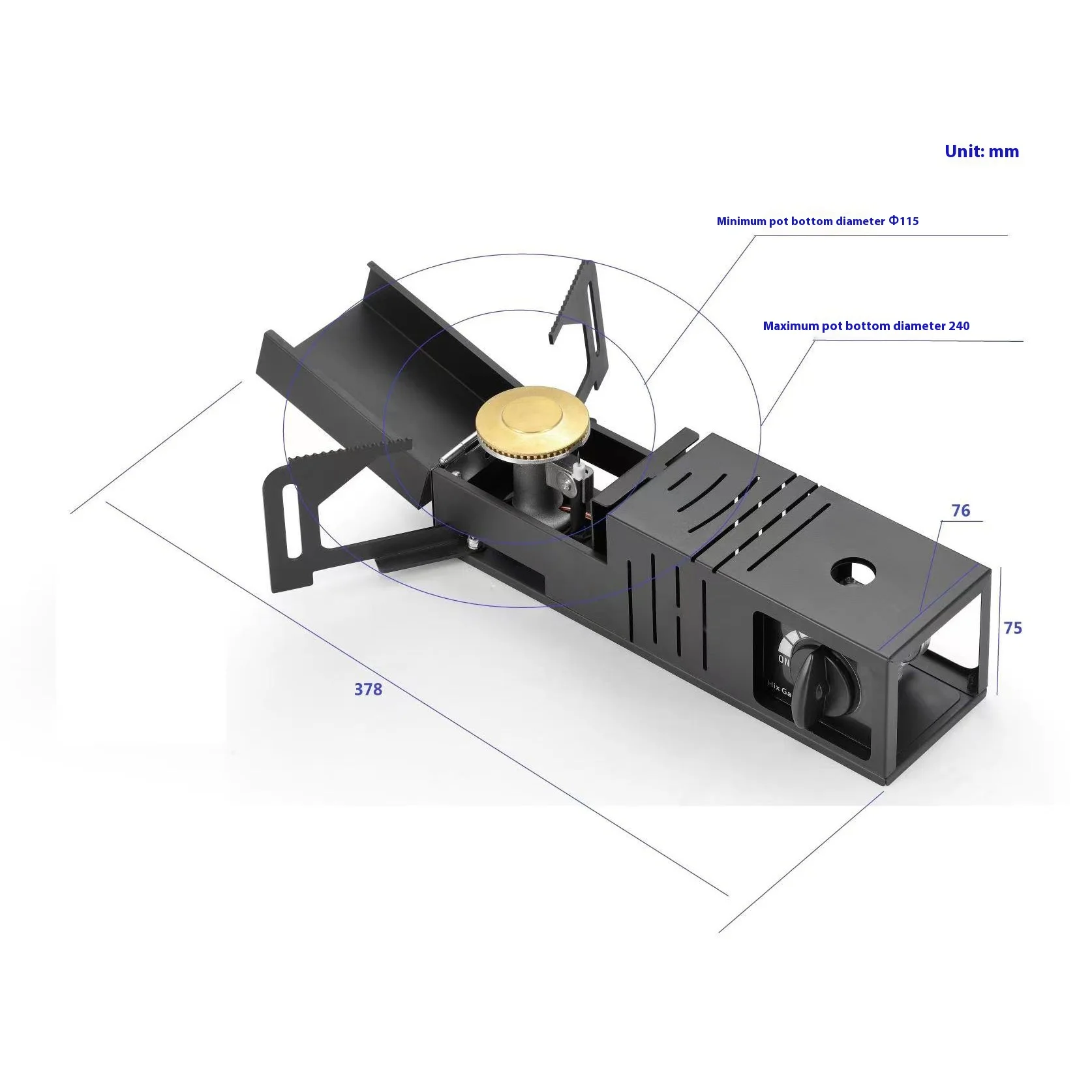 Portable Mini Folding Gas Stove New Design Butane Fuel Cooker for Camping Manual Application