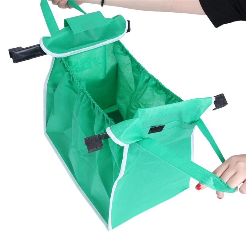 Eco-Friendly Foldable Reusable Shop Handbag Supermarket Thicken Trolley Shopping Cart Totes Portable Grocery Store Bags