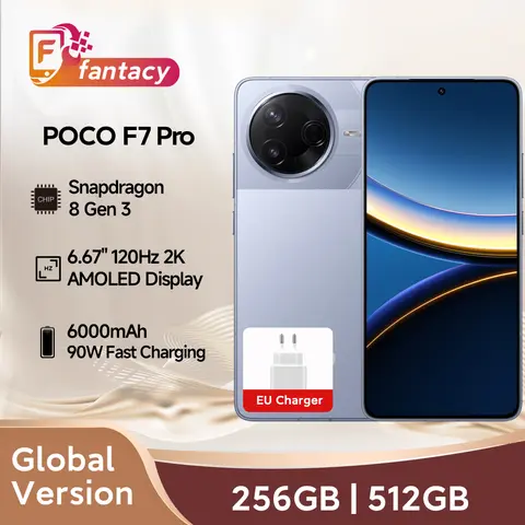 Versión Global POCO F7 Pro 5G Smartphone Snapdragon 8 Gen 3 50MP Cámara Dual con OIS 90W HyperCharge 6000mAh Batería NFC IP68