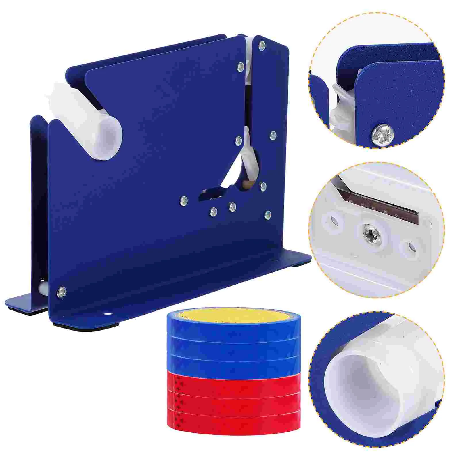 Adhesive Tape Heavy-Duty Bag Taper Neck Sealer Dispenser Steel with Trimmer