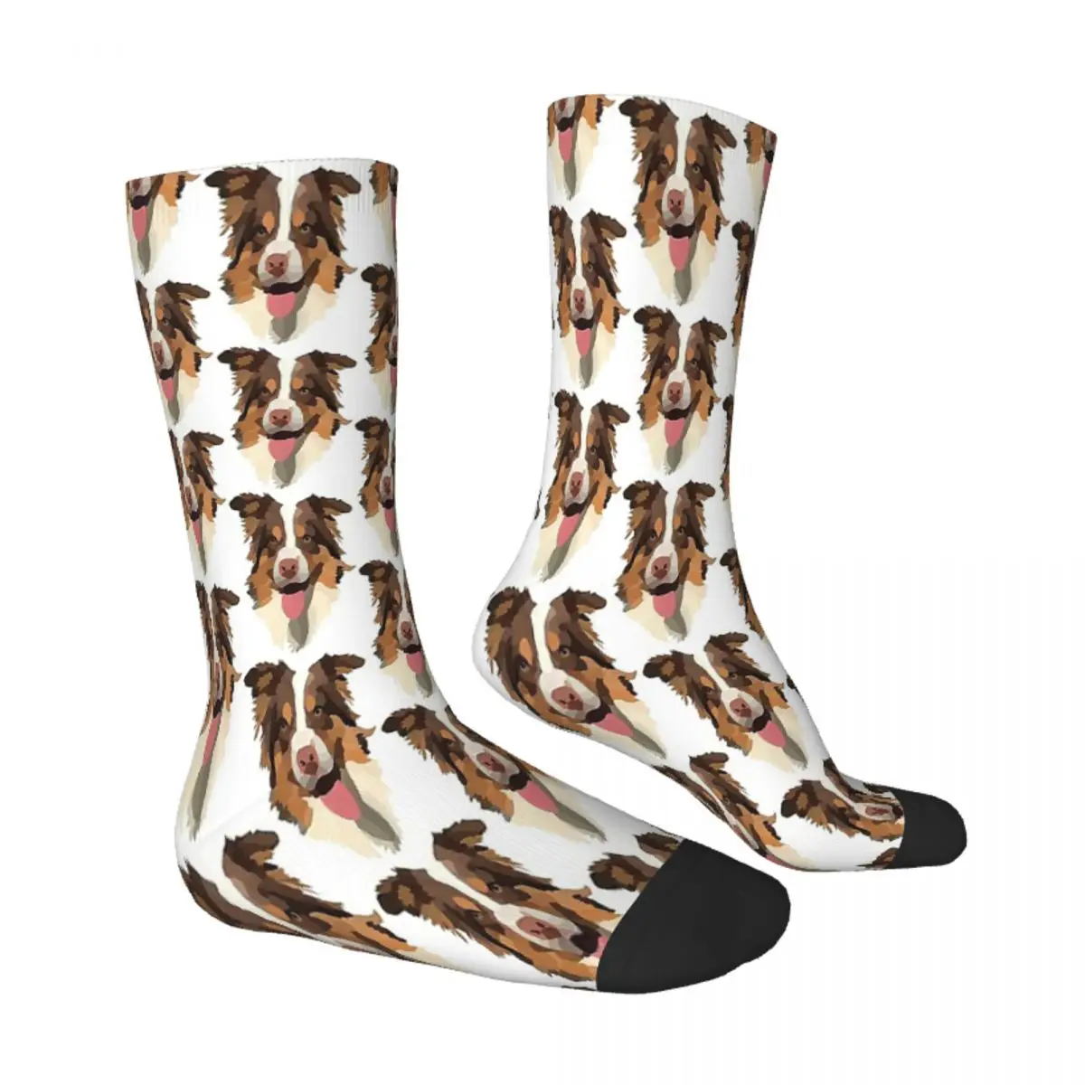 Brown Australian Shepherd Meme Dog Doge Socks Male Mens Women Autumn Stockings Polyester