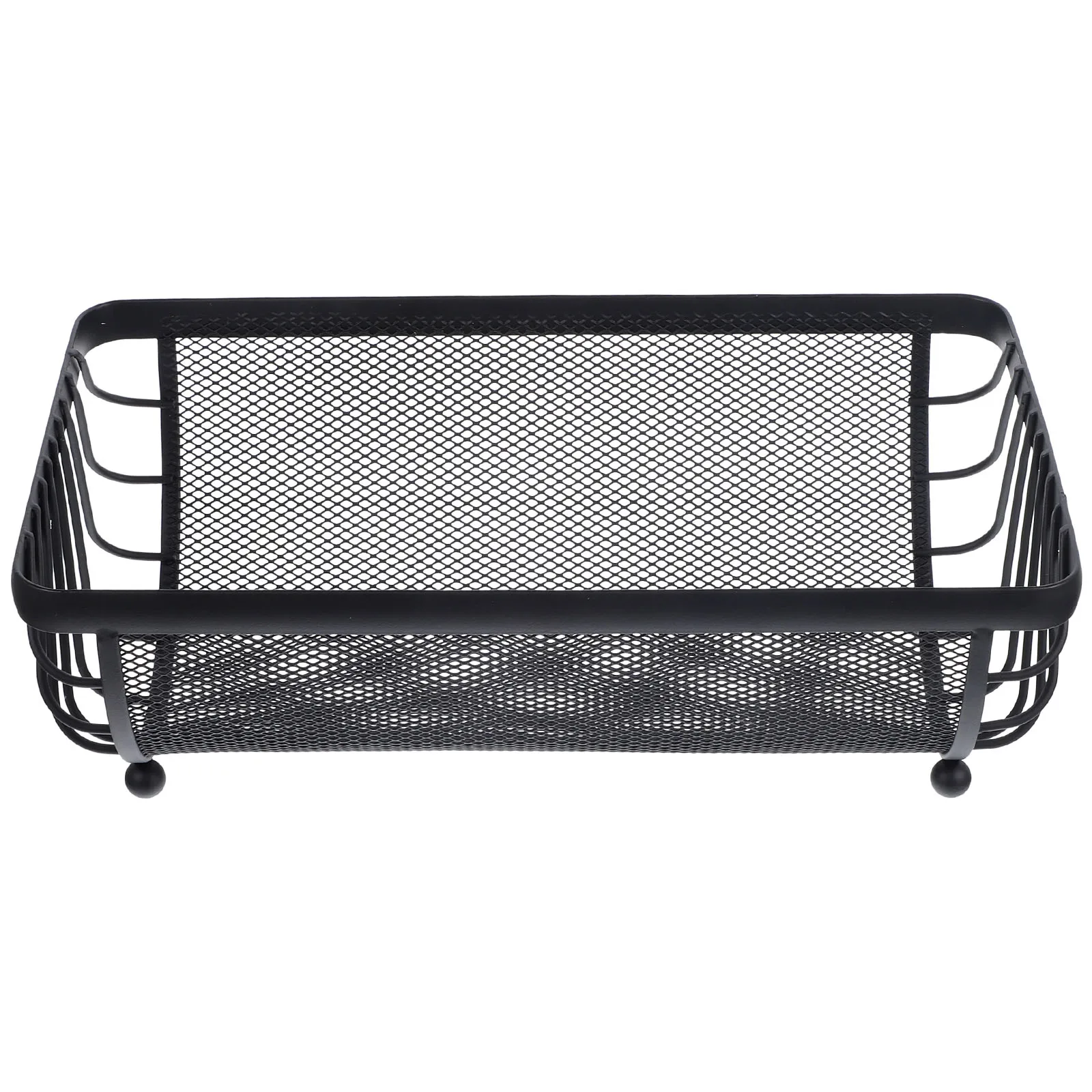 

Flexible Iron Storage Basket Large Capacity Metal Fruit Snack Holder Rust Resistant Household Tabletop Organizer Simple