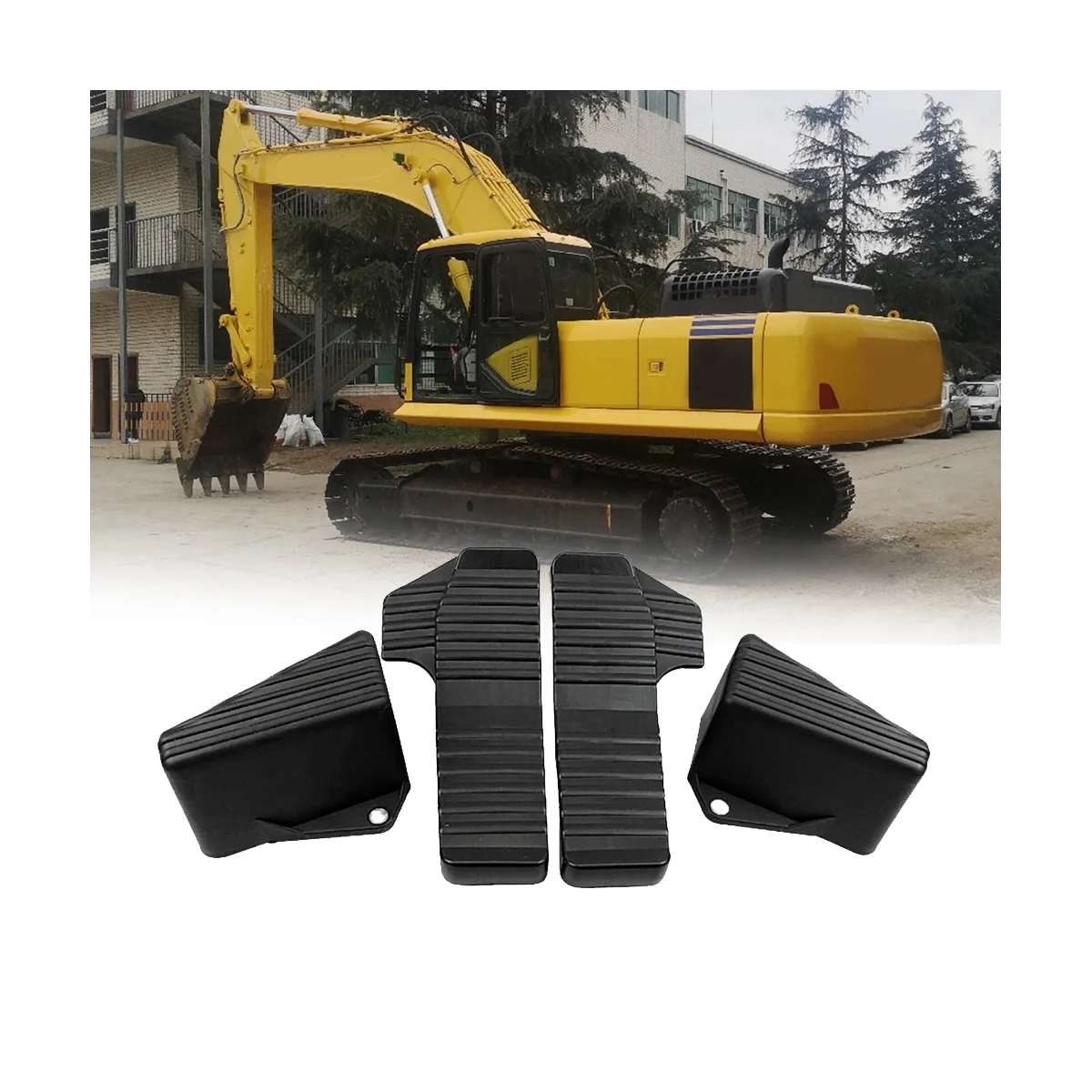 1Pair Excavator Foot Rest Pedal for Komatsu PC60-7/120/200/220/240/360-6-7-8 Excavator Rubber Pad Pedal Parts