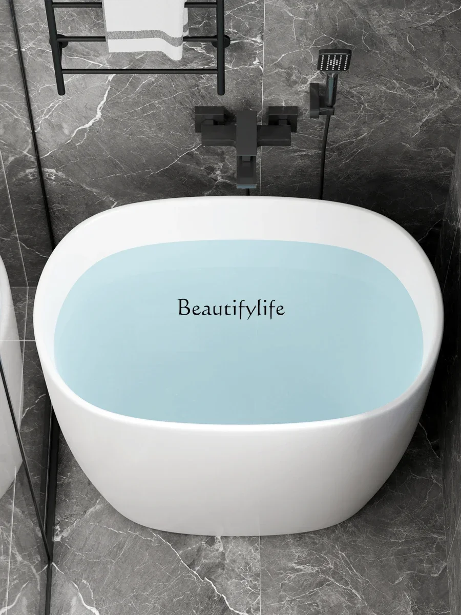 

FG52*Acrylic household small mini mobile independent integrated deep bubble thermal insulation small bathtub