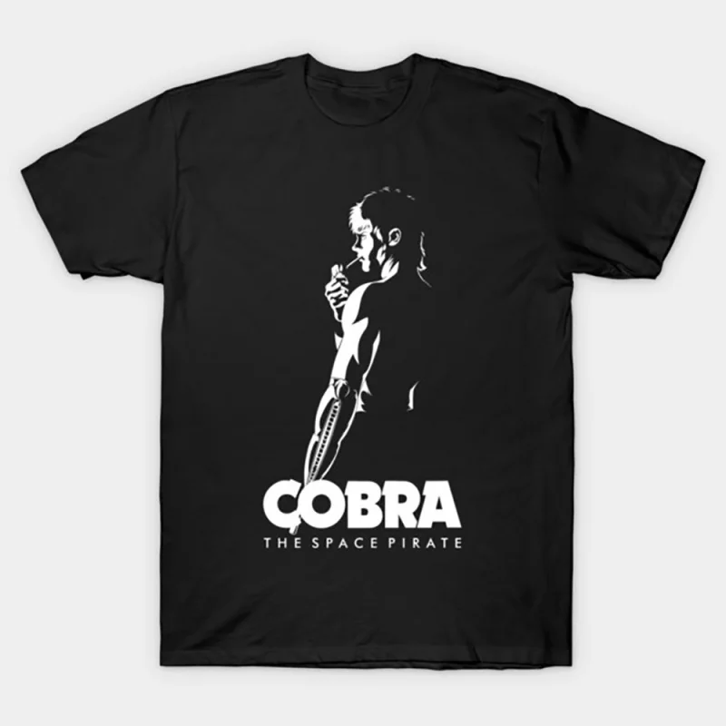 

0405 The Space Adventure Cobra gift t shirt The Space Pirate Psychogun Kobura Anime Graphic tee Y2K clothes All size Tops S-6XL