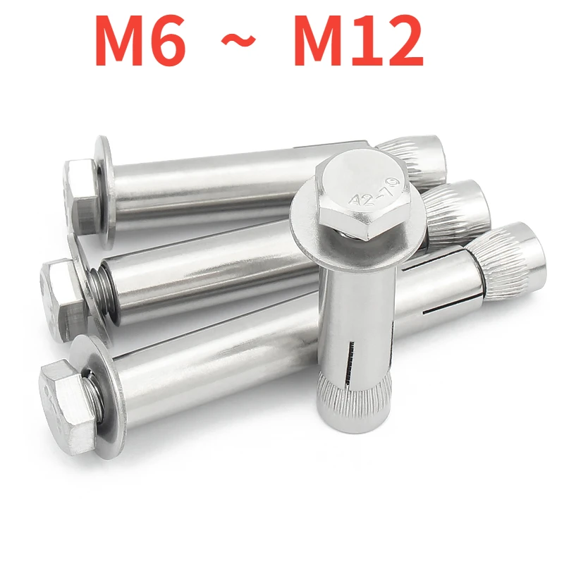 M6–M20 Hülsenanker Aus 304 A2 Edelstahl – Expansionsbolzen Für Beton, Durchgangsbolzen, Metrisches Gewinde
