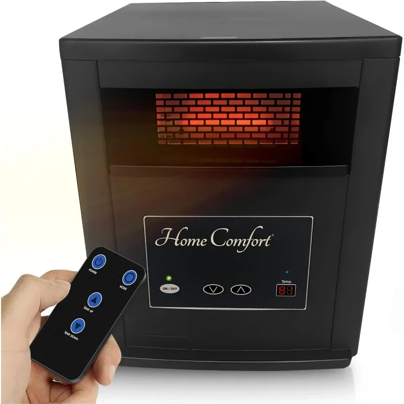 Home Comfort 1500w Infrared Heater - Energy Efficient Space Heater for Year-Round Indoor Warmth, With Thermostat