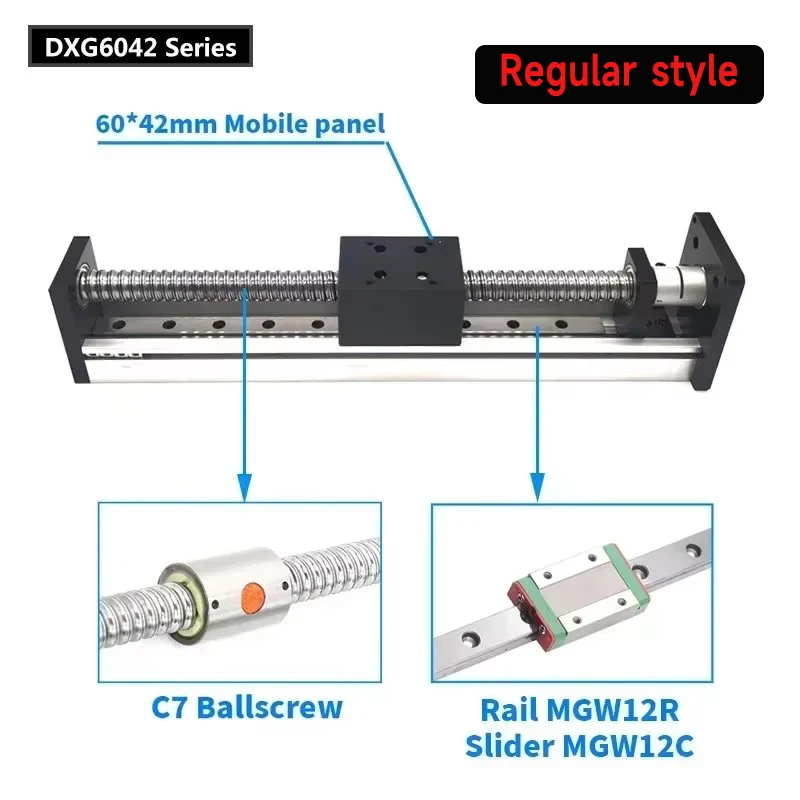 Elsőfokú Idegenvezető Karfa egységes Karfa Csúszós Asztal 100-1000mm Csapás ballscrew SFU1204/1605/1610 CNC XYZ tengely Aláfest nema23 lépés motoros