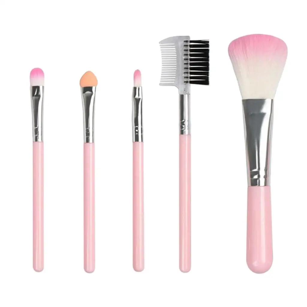 4-6pack 5 Pieces Makeup Brushes Eyeshadow Applicator Cream Blending Brush Kit