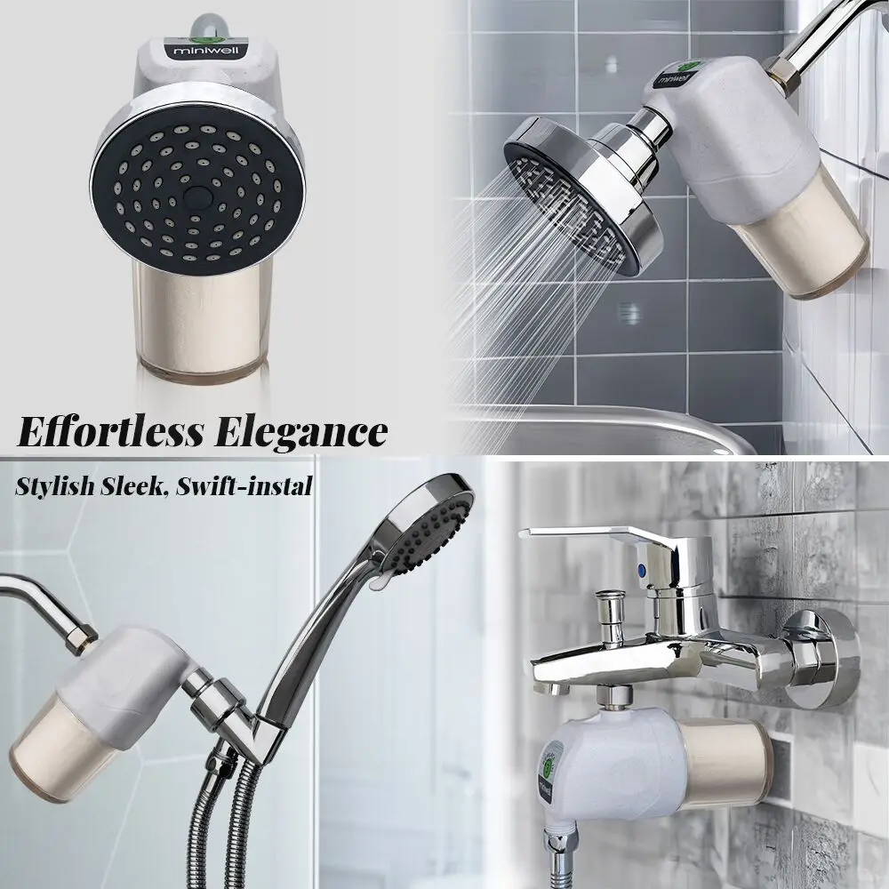 Imagem -06 - Miniwell Shower Filter System L700-b01 Remova Água Dura Cloro e Contaminantes Ideal para Cabelo Amaciamento da Pele