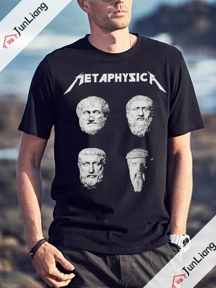 Creative Metaphysica Fun Metal Philosophy Tees Metaphysical Socrates Aristotle Pythagoras Exitentialism pullovers T-Shirts