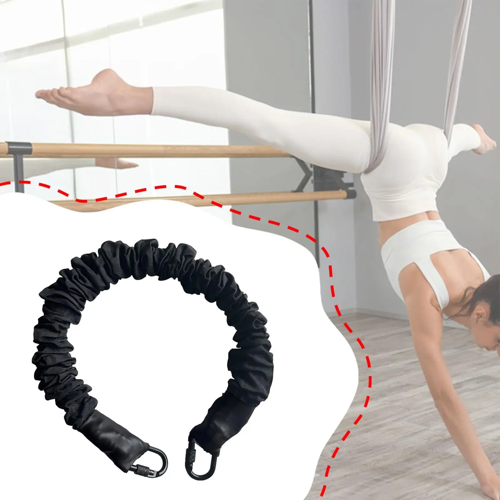 Fitness Bungee Cord Krafttraining Hohe Festigkeit mit Haken Vielseitig Single