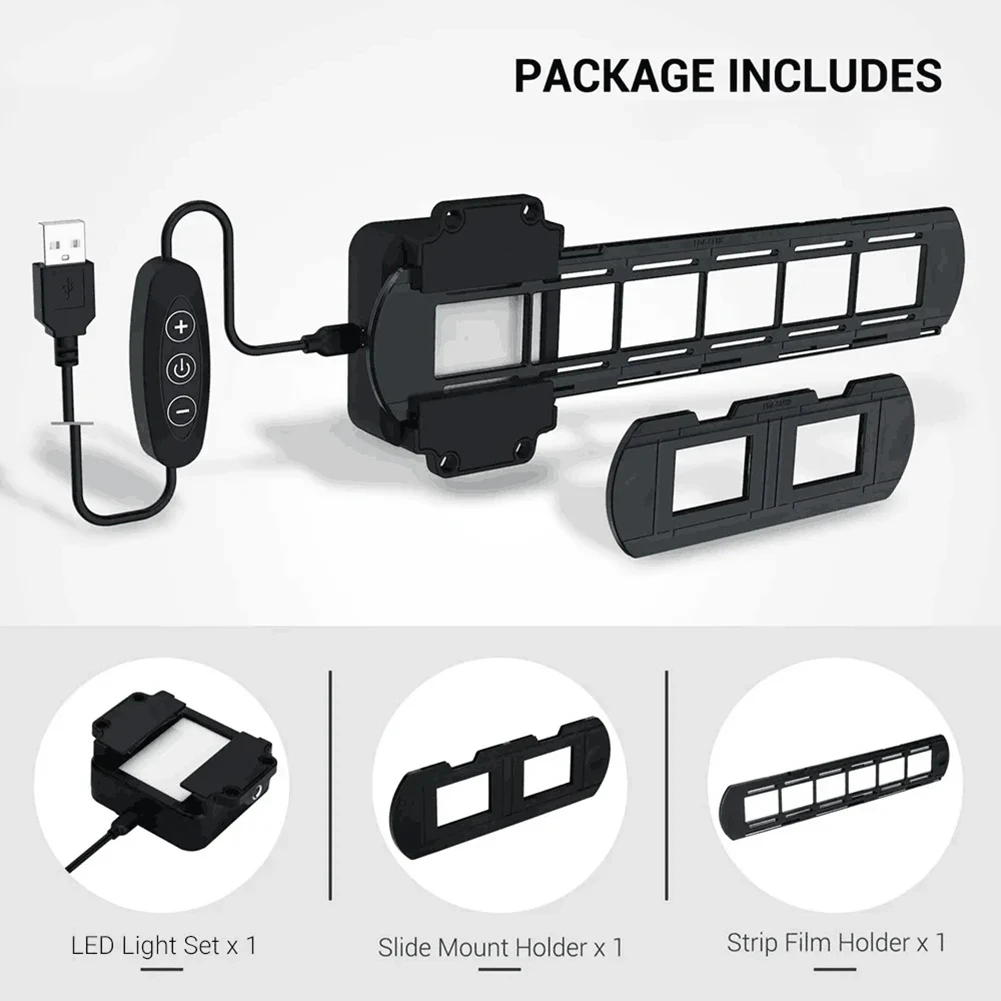 

(A15I) Светодиодная лампа для сканирования и копирования негативов 35 мм с 10 уровнями регулировки яркости для преобразования старых фотографий и негативов в цифровой формат