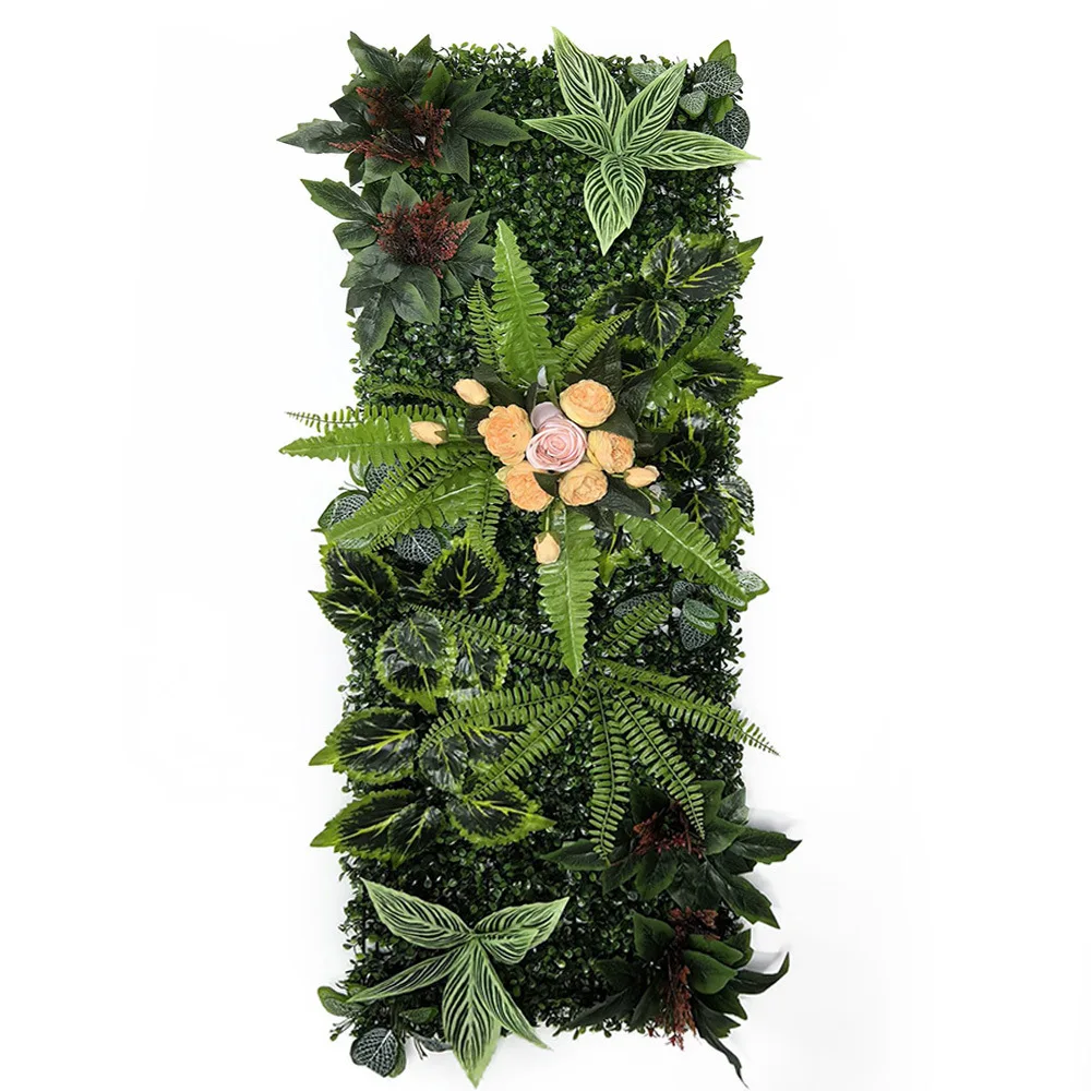 40x120cm Green Artificial Plants Wall Panel Plastic Outdoor Lawns Carpet Decor Home Wedding Backdrop Party Grass Flower Wall