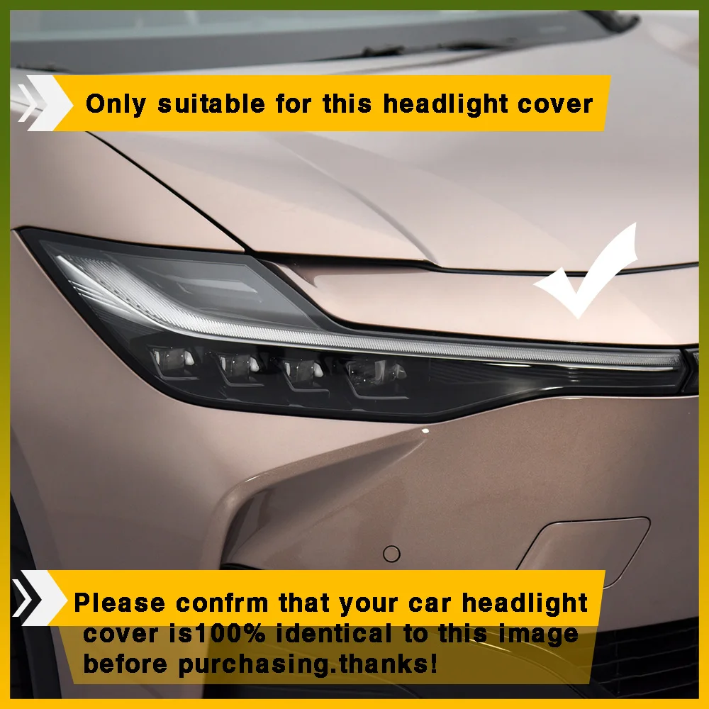 For Toyota BZ3 2023 2024 2025 Front Headlight Cover Headlamp Cover Lamp Shell Transparent Lampshade Lens Plexiglass 5
