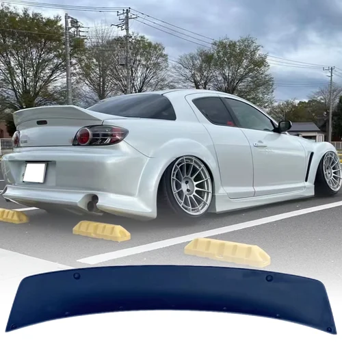 마쓰다 RX8 Mspeed JDM GT 리어윙 트렁크 리얼 탄소 섬유 블랙 스포일러, 럭셔리카 로고 윙 수정 GT 스타일, 2004 - 2011 용