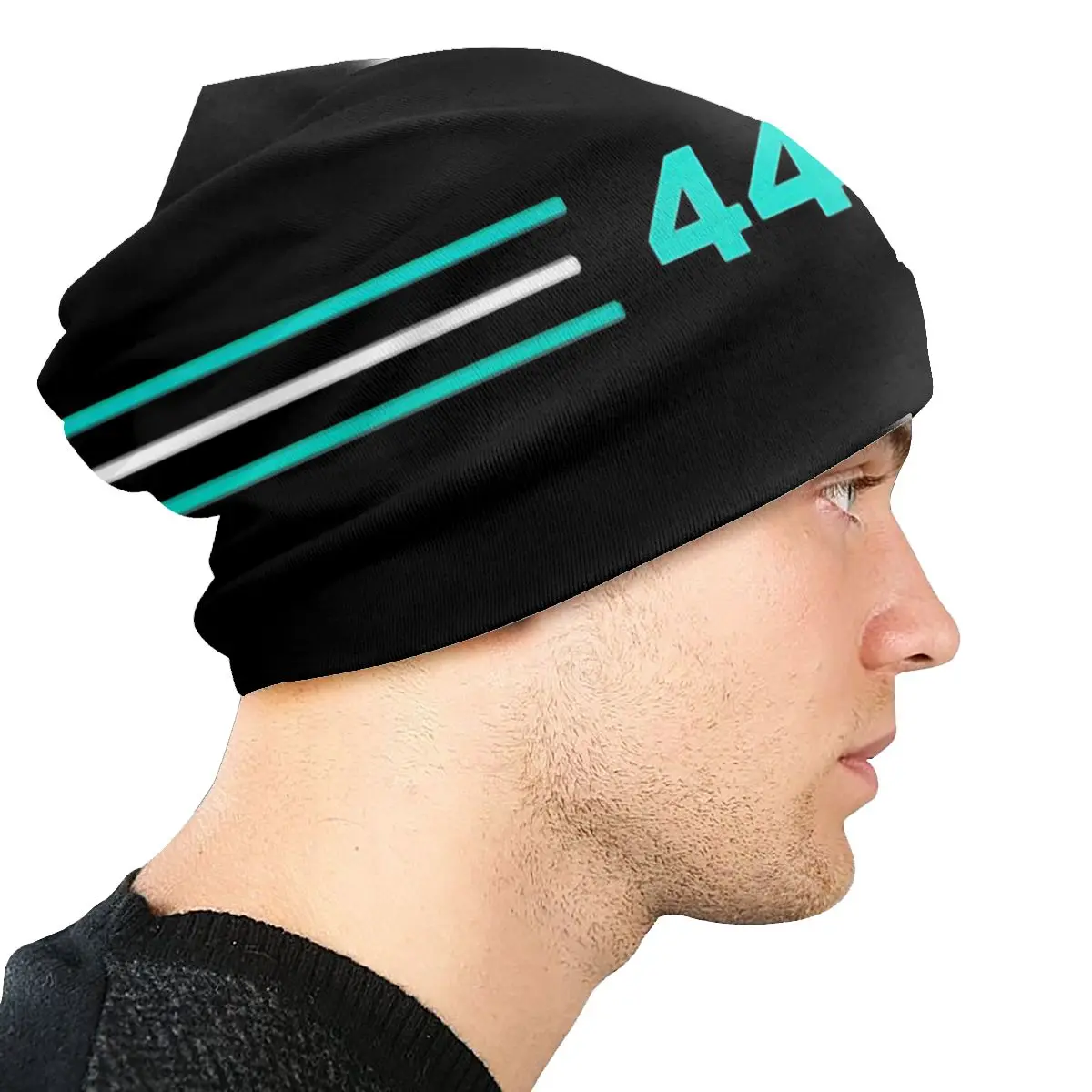 Hamilton 44 F1 wyścig samochodowy Unisex cienkie czaszki do biegania czapki typu beanie dla mężczyzn kobiet