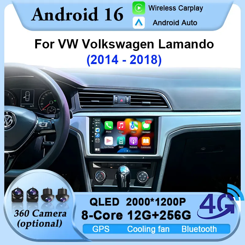 

10'' Car Radio For VW Volkswagen Lamando 2014-2018 Wireless Carplay HD Touch Screen Android Auto Multimedia GPS 2 Din autoradio