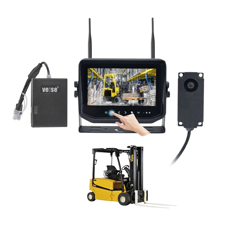 نظام كاميرا الرافعة الشوكية اللاسلكية 1080P مع رؤية ليلية ومراقبة أمان مقاومة للماء IP69K للمستودعات #1