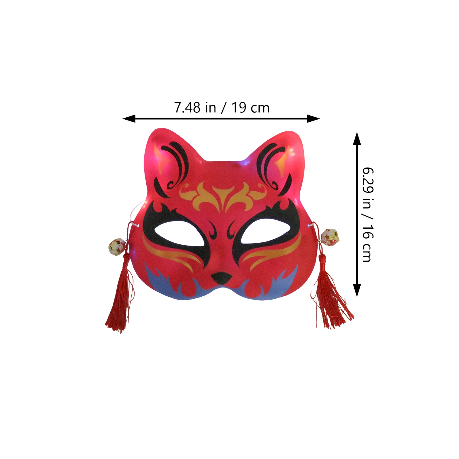 

4 Pcs Cat Face Costume Party LED Light Cat Face Masks Halloween Masquerade Masks Masquerade Plastic Toys