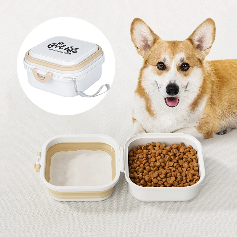 

Large Capacity Collapsible Outdoor Pet Bowl Washable Non-Leakage Safe Plastic Walking Traveling Dog Water Bottle Dogs Stuff