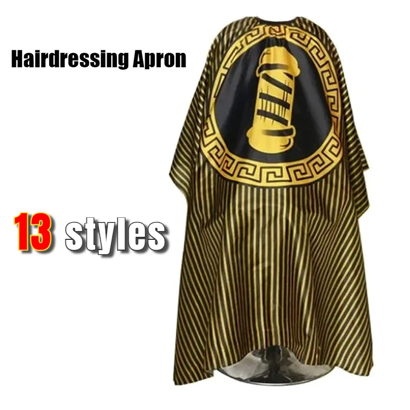 Retro Barber Cape Waterproof Hair Cutting Cloth Professional Salon Hairdressing Apron Hair Stylist Barber Shop Gown