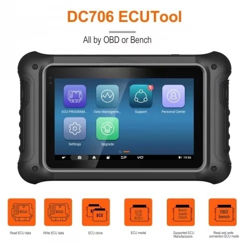 DC706 ECU Tool with P003+ Adapter for Car and Motorcycle with ECM+TCM+BODY ECU Clone by  BENCH