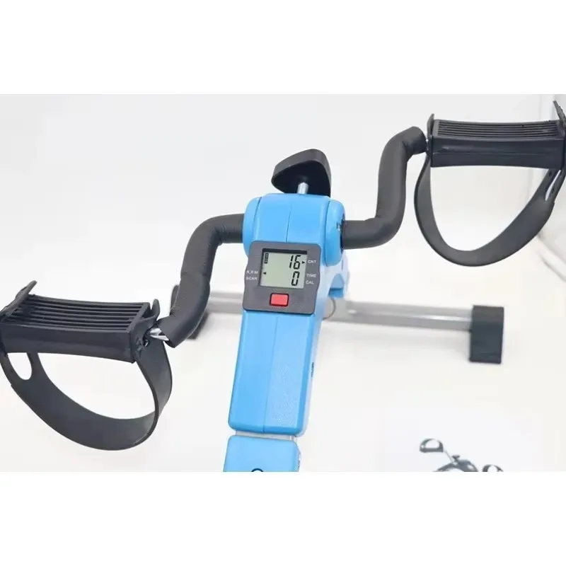 Foldable Under Desk Stationary Exercise Bike Arm Leg Foot Pedal Exerciser