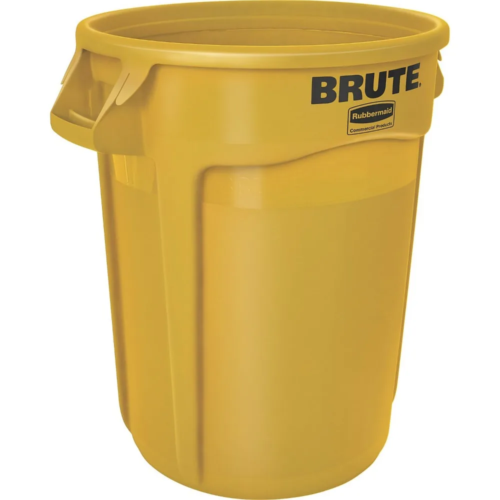 

32G Yellow Vented Trash Container for Landscaping, Construction, Restaurants, Offices & Warehouses