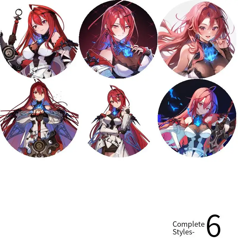 Elizabeth Rose Bloodflame Ch Anime Character Game Soft Button Badge Brooch anchor Peripherals Pin Cartoon Pendant School bag DIY view 3