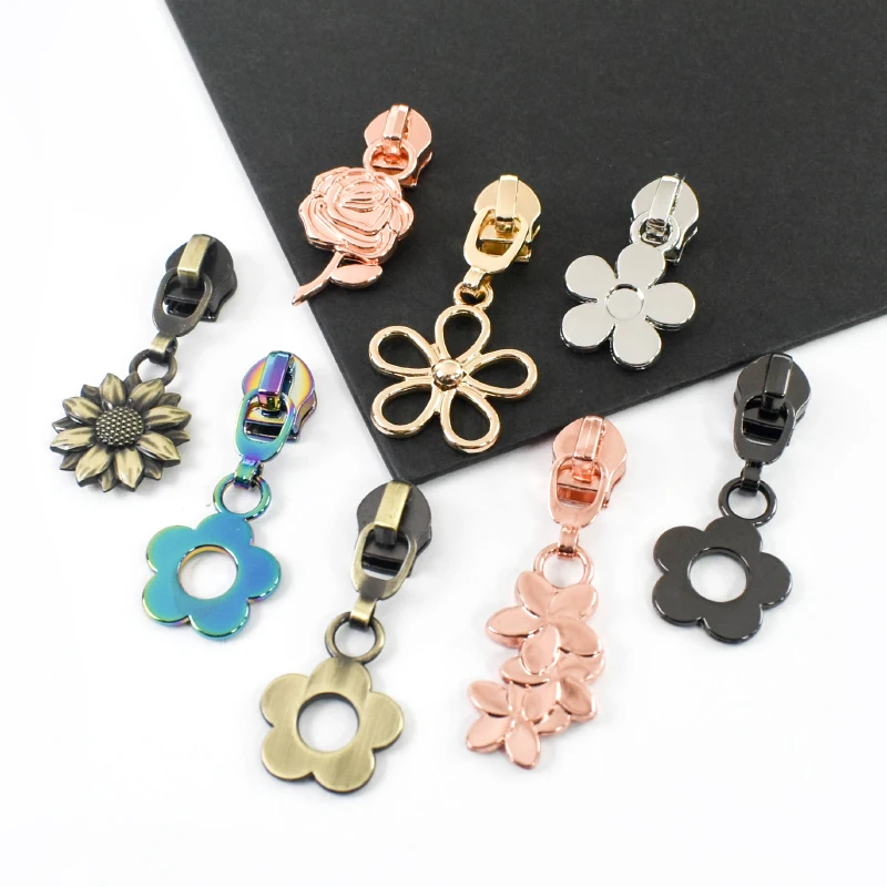 

5# Diverse Nylon Zipper Head Color Zippers Puller Clothing Zip Decor Pullers Zips Replace Slider Repair Kit DIY Sewing Accessory