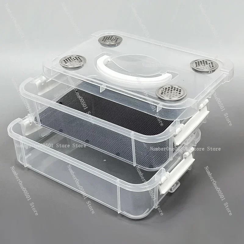 Mealworm Breeding Box Anti Odor Moisture Proof Feces Filter Container for Silkworm Beetle Larvae Waste Sifting Farm