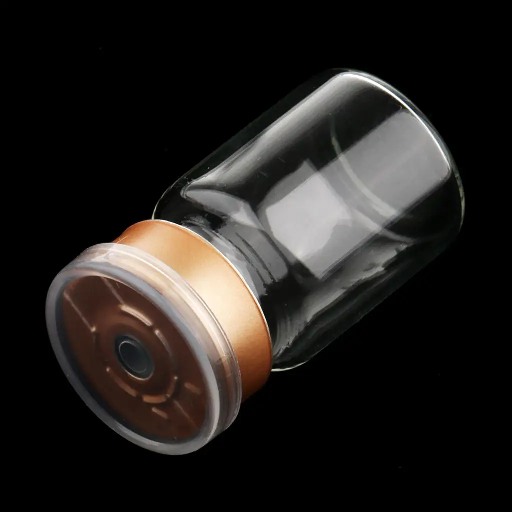 5ml Glass Empty Bottle Transparent Container Essential Oil Vial Secure Rubber Stopper for Laboratory and Home Use